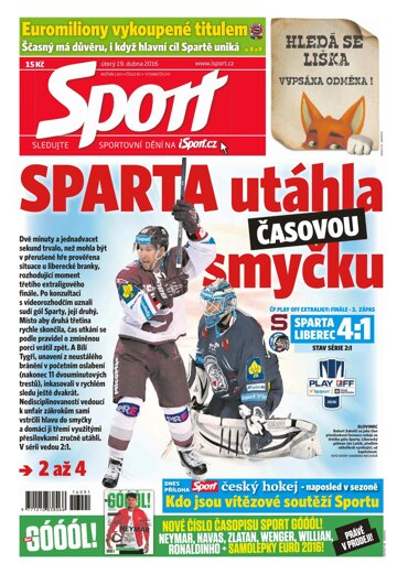 Obálka e-magazínu Sport 19.4.2016