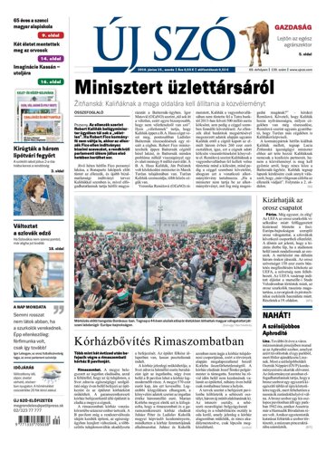 Obálka e-magazínu Új Szó 15.6.2016