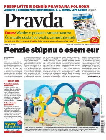 Obálka e-magazínu Pravda 26. 7. 2016