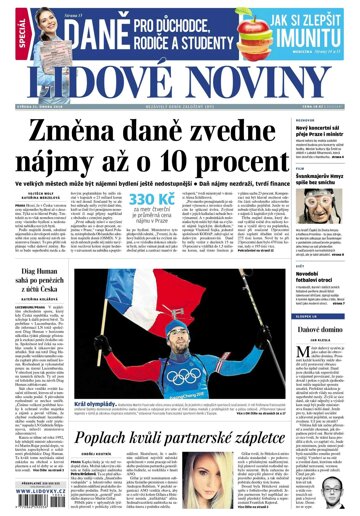 Obálka e-magazínu Lidové noviny 21.2.2018