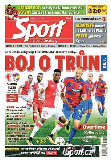Obálka e-magazínu Sport 1.9.2018