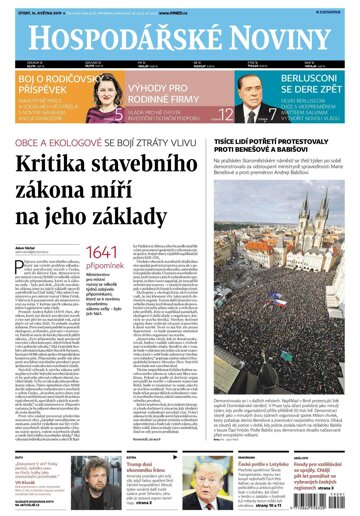 Obálka e-magazínu Hospodářské noviny 091 - 14.5.2019