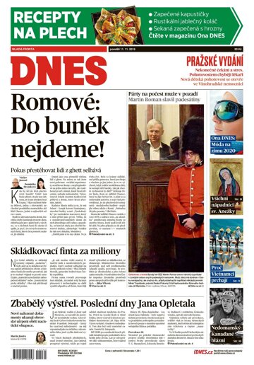 Obálka e-magazínu MF Dnes 11.11.2019