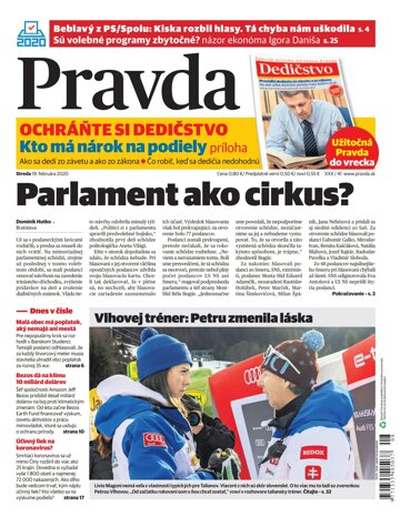 Obálka e-magazínu Pravda 19. 2. 2020