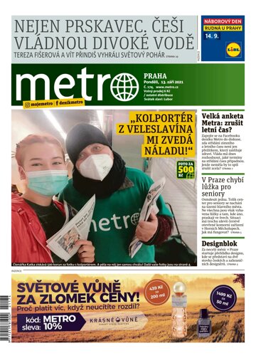 Obálka e-magazínu deník METRO 13.9.2021