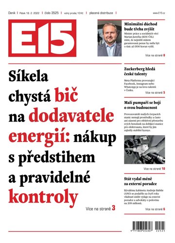 Obálka e-magazínu E15 18.2.2022