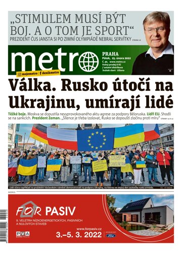 Obálka e-magazínu deník METRO 25.2.2022