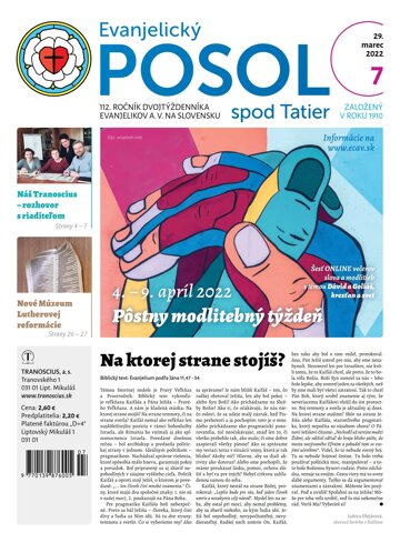 Obálka e-magazínu Evanjelický posol spod Tatier 7/2022