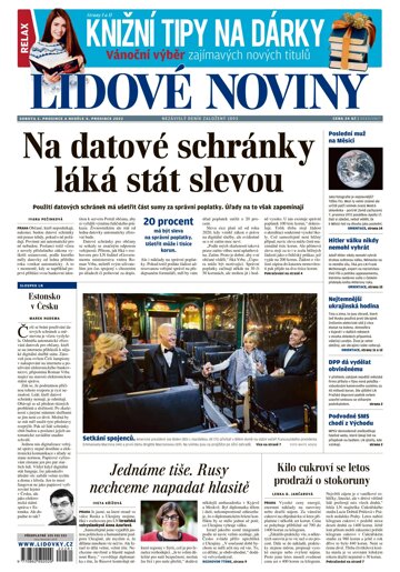 Obálka e-magazínu Lidové noviny 3.12.2022
