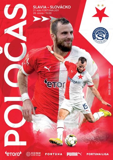 Obálka e-magazínu Poločas 23/2022č.17 Slavia - Slovácko