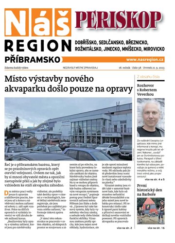 Obálka e-magazínu Náš Region - Příbramsko 38/2023