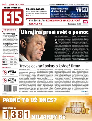 Obálka e-magazínu E15 20.2.2015