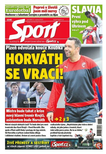 Obálka e-magazínu Sport 17.8.2015