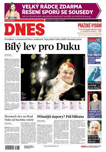 Obálka e-magazínu MF Dnes 29.10.2016