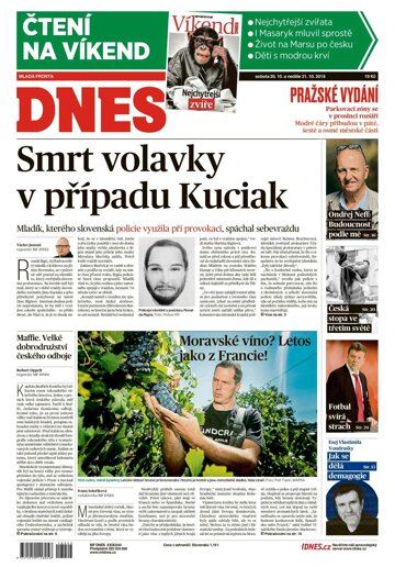 Obálka e-magazínu MF Dnes 20.10.2018