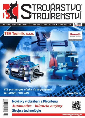 Obálka e-magazínu STROJÁRSTVO/STROJÍRENSTVÍ 2/2019