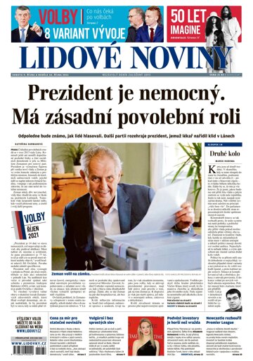 Obálka e-magazínu Lidové noviny 9.10.2021