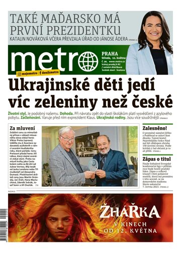 Obálka e-magazínu deník METRO 11.5.2022