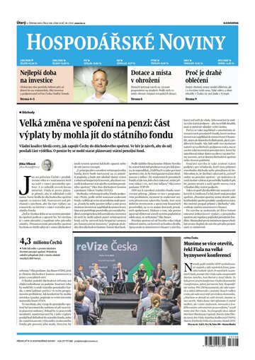 Obálka e-magazínu Hospodářské noviny 108 - 6.6.2023
