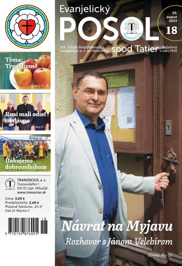 Obálka e-magazínu Evanjelický posol spod Tatier 18/2023