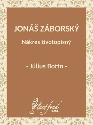 Obálka knihy Jonáš Záborský. Nákres životopisný