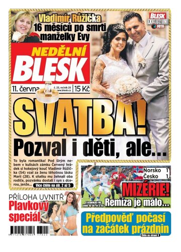 Obálka e-magazínu Nedělní Blesk 11.6.2017