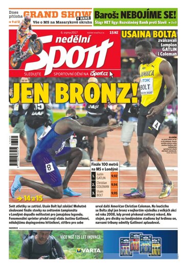 Obálka e-magazínu Nedělní Sport 6.8.2017