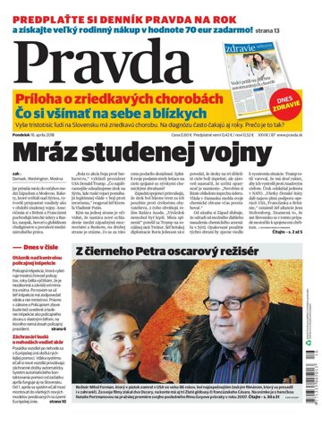 Obálka e-magazínu Pravda 16. 4. 2018