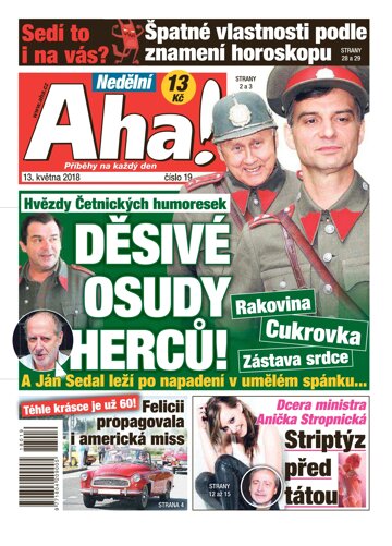 Obálka e-magazínu Nedělní AHA! 13.5.2018