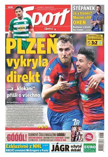 Obálka e-magazínu Sport 1.4.2019