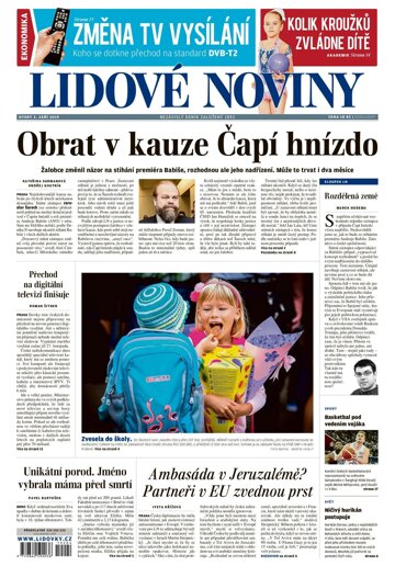 Obálka e-magazínu Lidové noviny 3.9.2019