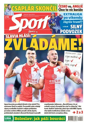 Obálka e-magazínu Sport 8.10.2019