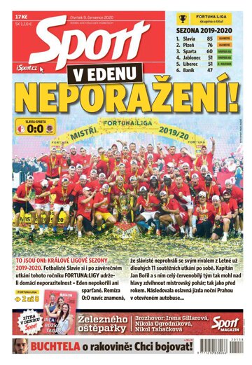 Obálka e-magazínu Sport 9.7.2020