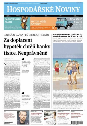 Obálka e-magazínu Hospodářské noviny 143 - 27.7.2020