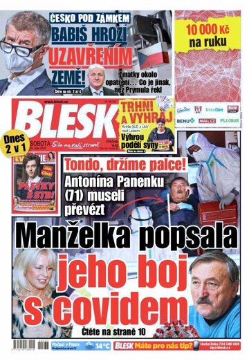 Obálka e-magazínu Blesk 10.10.2020