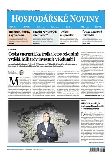 Obálka e-magazínu Hospodářské noviny 247 - 22.12.2022