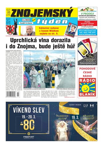 Obálka e-magazínu Znojemský týden 11/2022