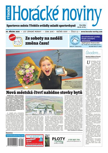 Obálka e-magazínu Horácké Noviny 13/2026