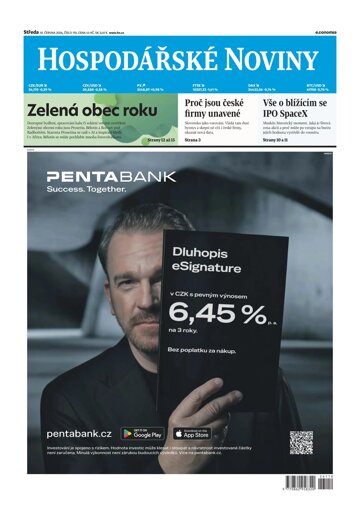 Obálka e-magazínu Hospodářské noviny 110 - 10.6.2026