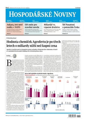 Obálka e-magazínu Hospodářské noviny 128 - 7.7.2026