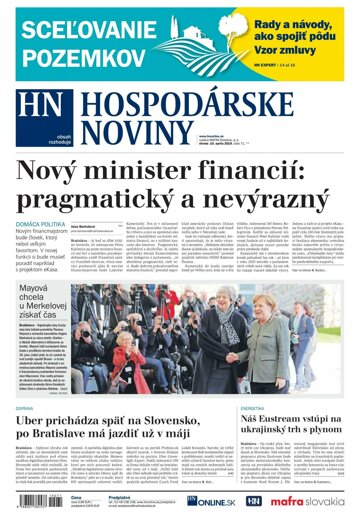Obálka e-magazínu Hospodárske noviny 10.04.2019