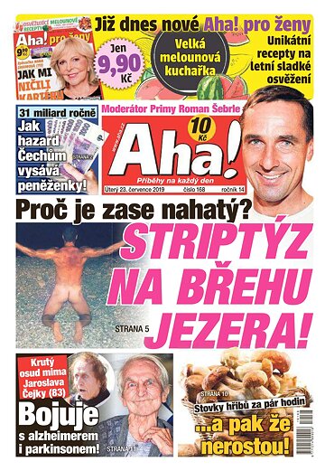 Obálka e-magazínu AHA! 23.7.2019