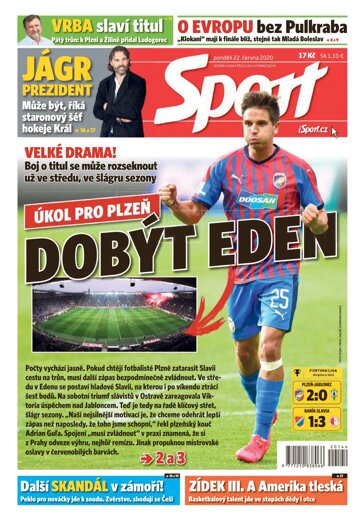 Obálka e-magazínu Sport 22.6.2020