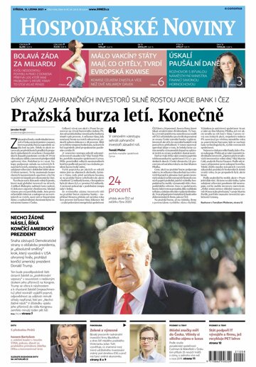 Obálka e-magazínu Hospodářské noviny 008 - 13.1.2021