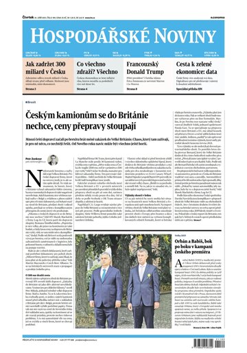 Obálka e-magazínu Hospodářské noviny 189 - 30.9.2021