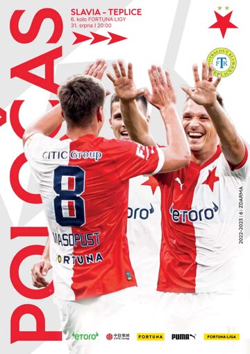 Obálka e-magazínu Poločas 23/2022č.06 Slavia - Teplice