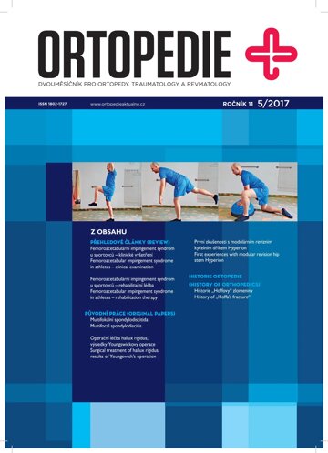 Obálka e-magazínu Ortopedie 5/2017