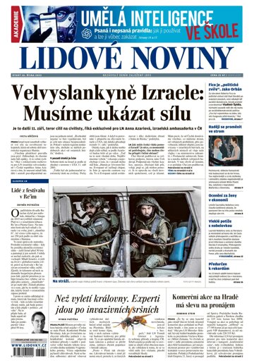 Obálka e-magazínu Lidové noviny 10.10.2023