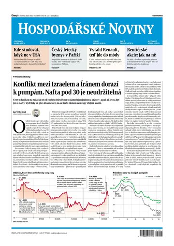 Obálka e-magazínu Hospodářské noviny 115 - 17.6.2025