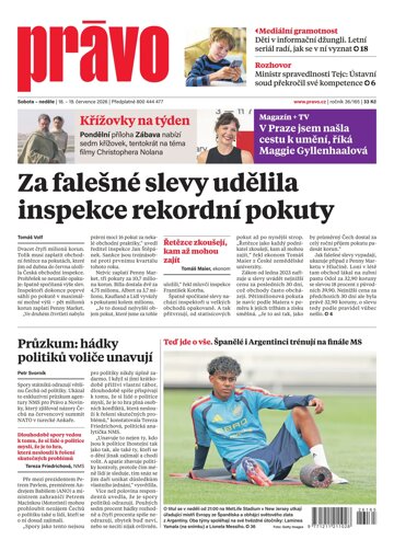 Obálka e-magazínu Deník Právo 18.7.2026
